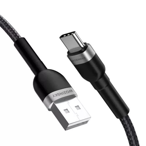 Wozinsky WNBAC1 USB-A / USB-C 2.4A kábel 1 m - fekete