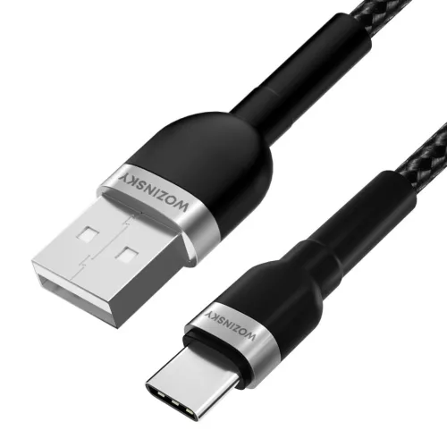 Wozinsky WNBAC1 USB-A / USB-C 2.4A kábel 1 m - fekete