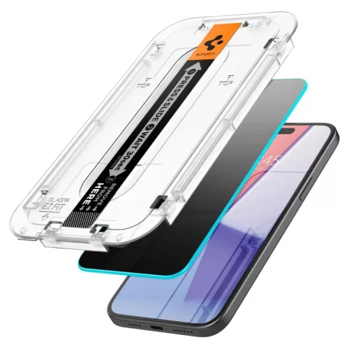 Spigen Glas.tR EZ Fit Privacy üvegfólia iPhone 15 Plus