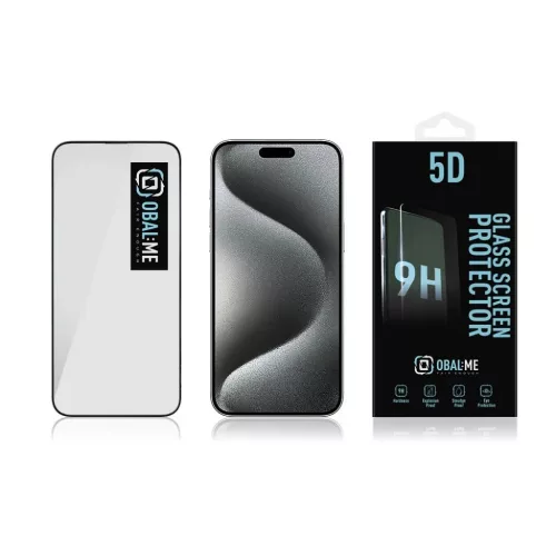 OBAL:ME 5D üvegfólia Apple iPhone 15 Pro Max-hoz Fekete