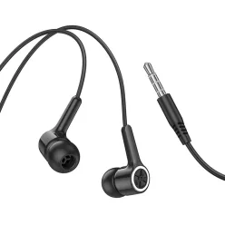   HOCO vezetékes fülhallgató Jack 3,5 mm mikrofonnal M104 fekete