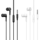 HOCO vezetékes fülhallgatók Jack 3,5 mm mikrofonnal M104 fehér