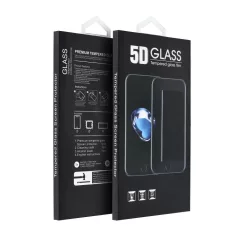 5D Full Glue edzett üvegfólia - iPhone 15 fekete