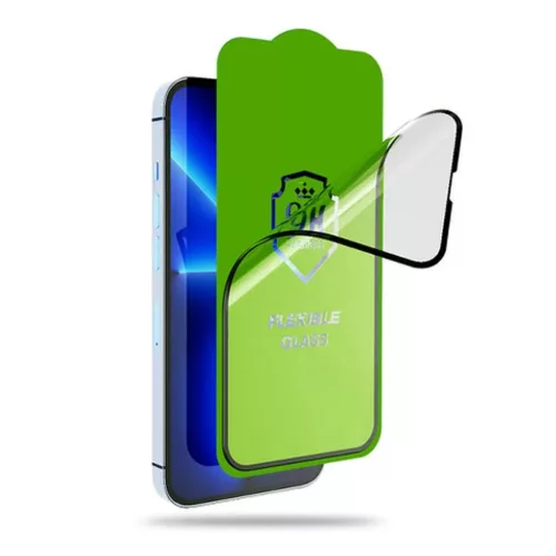Bestsuit Flexible Hybrid Glass 5D Apple iPhone 16 fekete üvegfólia