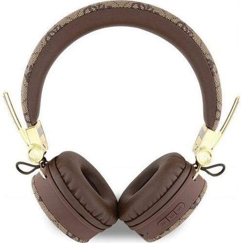 Guess PU Bőr 4G Fém Logós Vezeték Nélküli Fejhallgató Barna