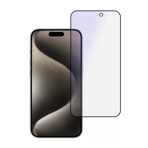 Kékfény szűrős, teljes ragasztású edzett üveg iPhone 16-hoz üvegfólia
