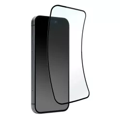  Puro Flexible Glass D3O hibrid üveg fekete kerettel iPhone 16 / iPhone 15 / iPhone 15 Pro üvegfólia