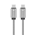 FORCELL F-ENERGY Metal C239 kábel Type C to Type C PD QC4.0 5A 100W E-mark 1 m ezüst