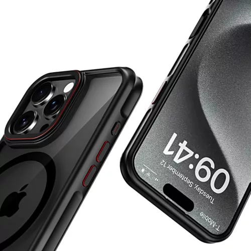 Tech-protect Maghybrid Magsafe Iphone 16 Pro Tok Fekete/piros