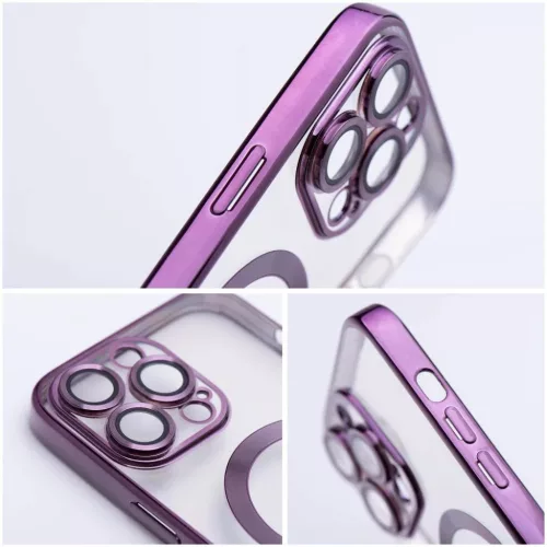 ELEKTRO MÁGIA BORÍTÁS tok, kompatibilis MagSafe technológiával iPhone 16 Pro mélylila tok