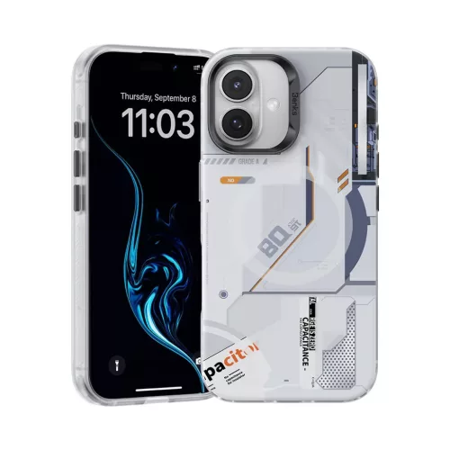 iPhone 16 Plus fehér Benks Magnetic Mecha Series tok