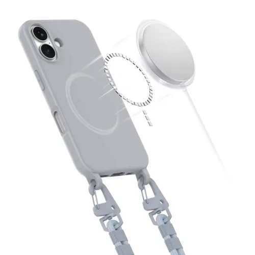Tech-protect Magnecklace Magsafe Iphone 16 Crayon Szürke Tok