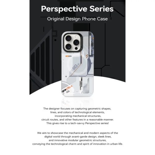 iPhone 15 Pro Max Fehér Benks Magnetic Mecha Series tok