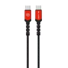 Blavec Cable Raptor fonott - Type C to Type C - PD 60W 3A 0,25 méter (CRA-CC3BR025) fekete-piros
