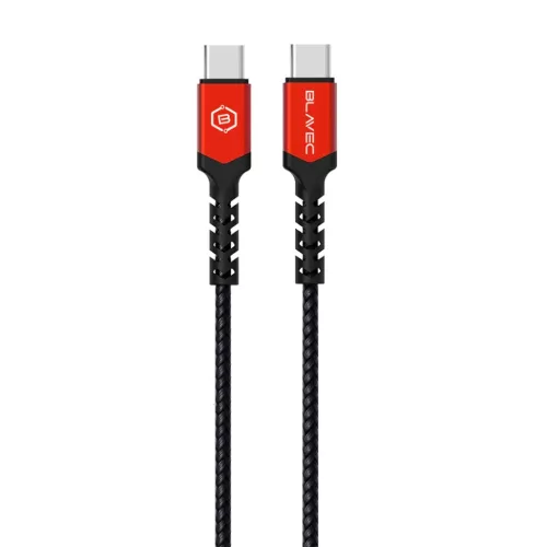 Blavec Cable Raptor fonott - Type C to Type C - PD 60W 3A 0,25 méter (CRA-CC3BR025) fekete-piros