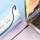 Blavec Cable Raptor fonott - Type C to Type C - PD 60W 3A 0,25 méter (CRA-CC3BR025) fekete-piros
