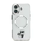 iPhone 16 Átlátszó Karl Lagerfeld IML Karl and Choupette MagSafe tok