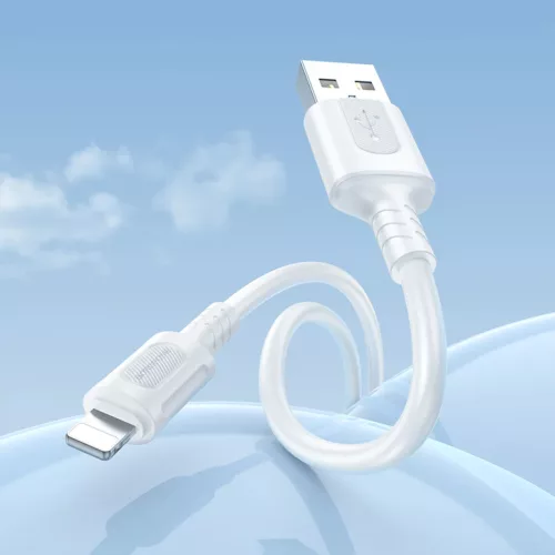 Borofone Cable BX111 Feliz - USB to Lightning - 2,4A 1 méter fehér