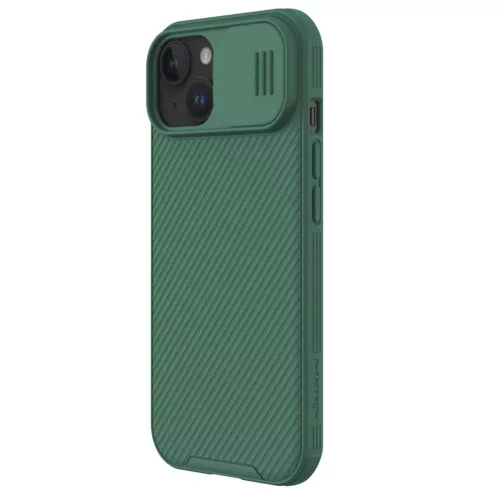 Nillkin CamShield Pro mágneses tok iPhone 15 Plus-hoz kamera védelemmel - Zöld