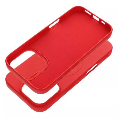SILICONE MAG COVER (nagy lyuk) tok kompatibilis MagSafe technológiával iPhone 16 Pro piros