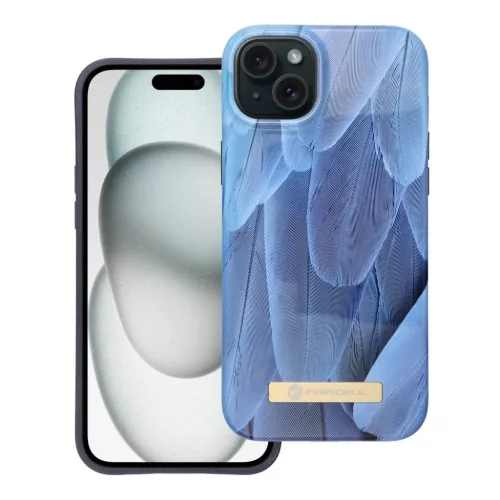 FORCELL F-PROTECT Mirage tok kompatibilis MagSafe-fel iPhone 15 Plus-hoz blue bird