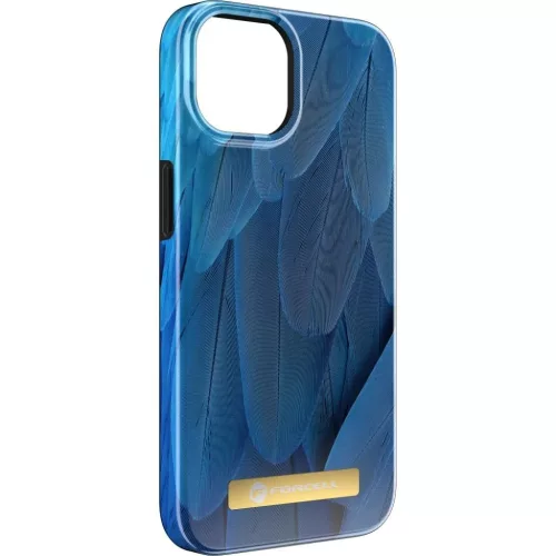 FORCELL F-PROTECT Mirage tok kompatibilis MagSafe-fel iPhone 15 Plus-hoz blue bird