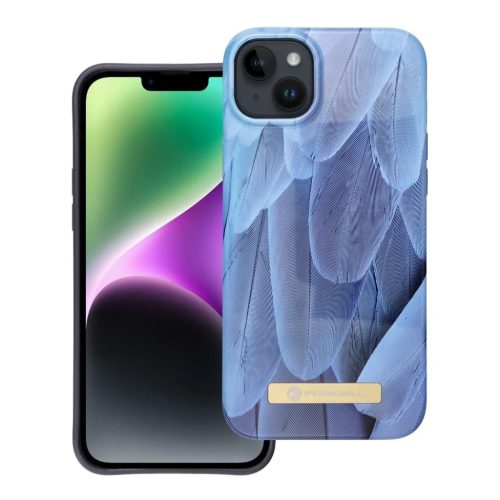 FORCELL F-PROTECT Mirage tok MagSafe kompatibilis IPHONE 14 Plus-hoz, kék madár