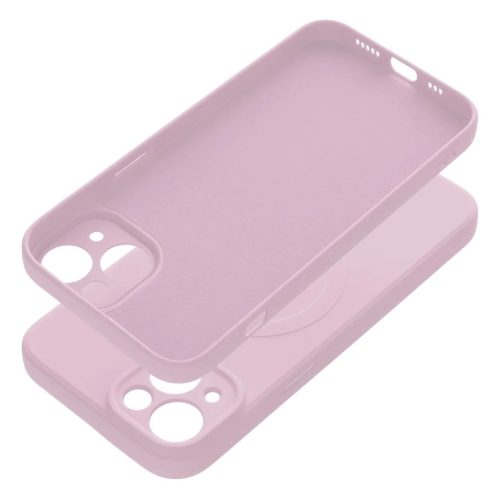 SILICONE MAG COVER tok MagSafe kompatibilis iPhone 14-hez pink