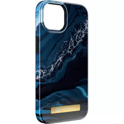 FORCELL F-PROTECT Mirage tok kompatibilis MagSafe-fel az IPHONE 15 Plus-hoz ocean marble