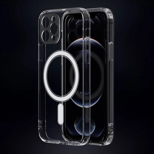 CLEAR MAG COVER tok kameravédelemmel kompatibilis MagSafe technológiával IPHONE 12 Pro átlátszó