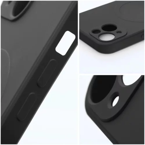 SILICONE MAG COVER tok kompatibilis MagSafe technológiával iPhone 16 Pro-hoz fekete