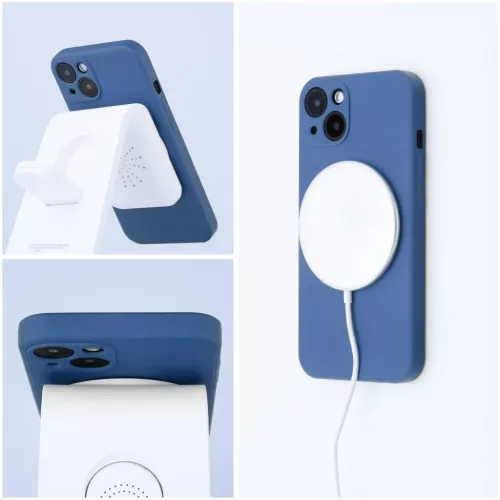 SILICONE MAG COVER tok kompatibilis MagSafe technológiával az iPhone 16 Pro készülékhez, kék