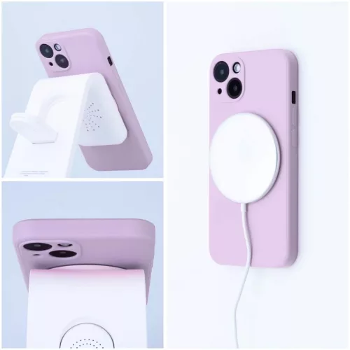 SILICONE MAG COVER tok MagSafe kompatibilis IPHONE 16 Plus rózsaszín