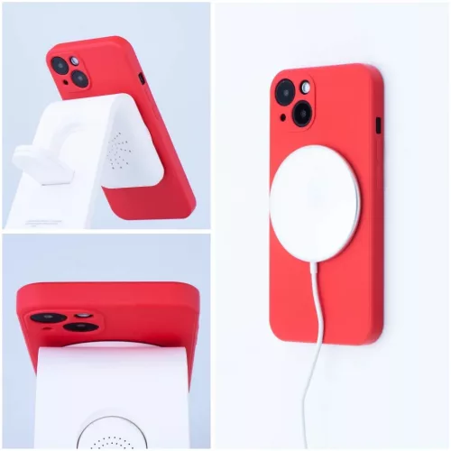 SILICONE MAG COVER tok kompatibilis MagSafe technológiával IPHONE 16 Pro, piros