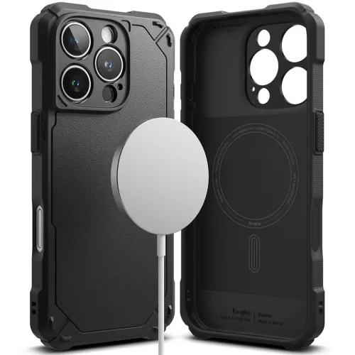 Ringke Rugged Gear Magnetic Magsafe Iphone 16 Pro Fekete Tok