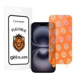   Tel Protect Legjobb Hajlékony Hibrid Edzett Üveg iPhone 16 Plus üvegfólia