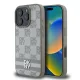 iPhone 16 Pro Beige DKNY PU bőrmintás kockás és csíkos tok