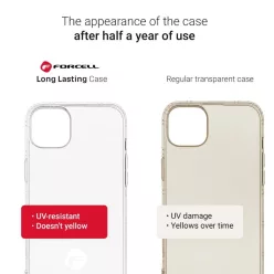   FORCELL F-PROTECT Hosszan tartó vékony tok iPhone 15 Plus átlátszó tok