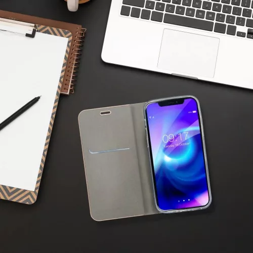 LUNA Gold fliptok Samsung Galaxy A54 5G ezüst tok