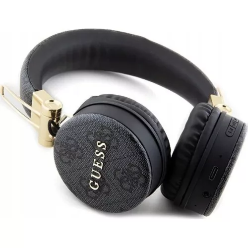 Guess PU Leather 4G Metal Logo BT5.3 sztereó fejhallgató fekete