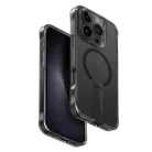 Uniq fliptok Eleva állvánnyal iPhone 16 Pro 6.3" fekete/karbon fekete tok