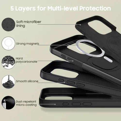 Tech-protect Szilikon Magsafe Iphone 16 Pro Fekete Tok