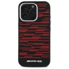 Eredeti tok IPHONE 16 PRO AMG Keménytok Szilikon Grafika MagSafe (AMHMP16L24SSRRK) fekete tok