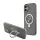 iPhone 16 Plus fekete Karl Lagerfeld Ringstand Karl és Choupette MagSafe tok
