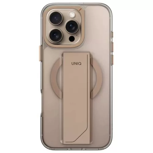 iPhone 16 Pro UNIQ Heldro Max Magclick Charging Taupe arany tok