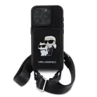 iPhone 16 Pro Karl Lagerfeld Saffiano Crossbody Strap Karl and Choupette tok