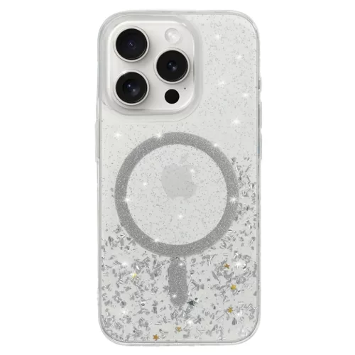 Tel Protect Moonlite Magsafe Tok iPhone 16 Pro-hoz ezüst áttetsző tok
