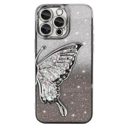 Tel Protect Butterfly Water tok iPhone 14 Pro Max ezüst tok