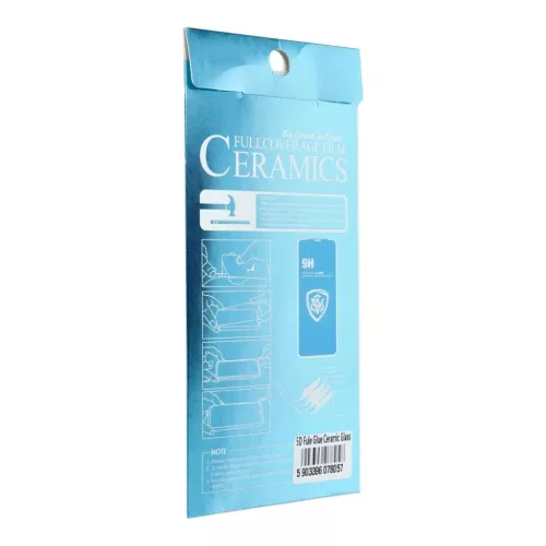 5D Teljes Ragasztó Kerámia Üveg - Samsung Galaxy S24 FE fekete üvegfólia