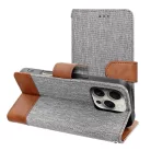 JEANS fliptok iPhone 16 Plus szürke tok